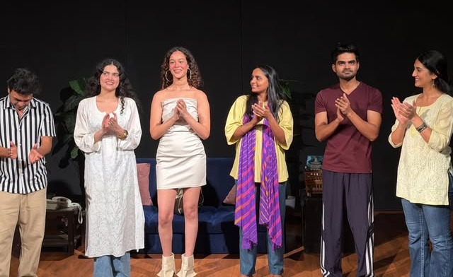 Six actors take a curtain call on the Drama Drafting stage